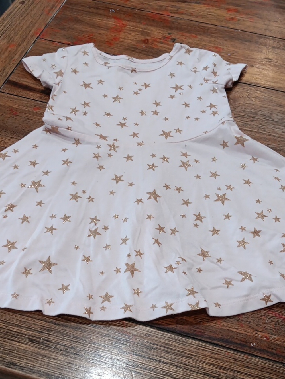The Children's Place Pale Pink Dress with Gold Star Accents